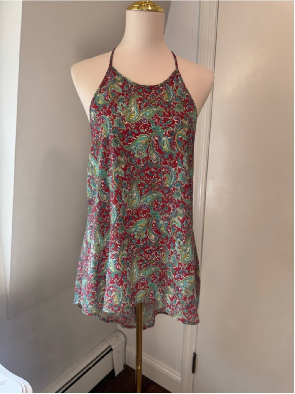 ASTR The Label | Paisley High-Low Halter Coverup | Size Large‎